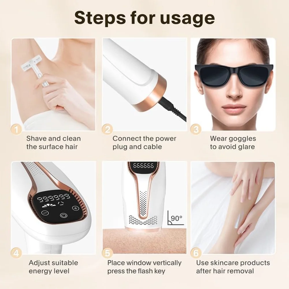 Intense Pulsed Light Hair Removal for Women and Men, Hair Removal Device for Body,Best Gift - Image 7