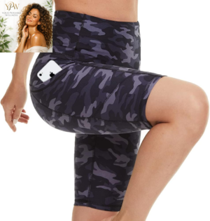 Fotociti Yoga Shorts for Women – 5" High Waisted Biker Shorts with Pockets for Workout, Training, Running