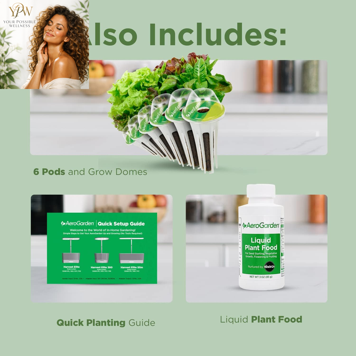 Aerogarden Harvest Elite Indoor Garden Hydroponic System with LED Grow Light and Seed Kit, Holds up to 6 Pods, Stainless Steel - Image 2